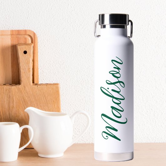 Hunter Green Naam Handgeschreven Script Custom Waterfles