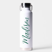 Hunter Green Naam Handgeschreven Script Custom Waterfles (Voorkant)