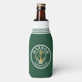 Hunter Green Nautical Bottle Cooler