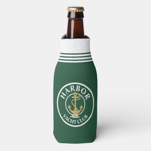 Hunter Green Nautical Bottle Cooler (Fles Voorkant)