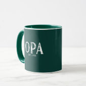 Hunter Green Opa Oprichtingsjaar Mok (Voorkant links)