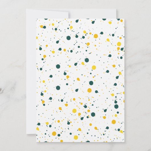 Hunter Green Photo Flat Save the Date Kaart (Achterkant)