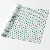 Hunter Green Polka Dots Cadeaupapier (Uitgerold)