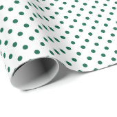 Hunter Green Polka Dots Cadeaupapier (Rol Hoek)