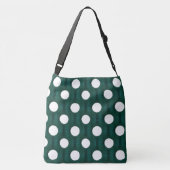 Hunter Green Polka Dots Crossbody Tas (Achterkant)