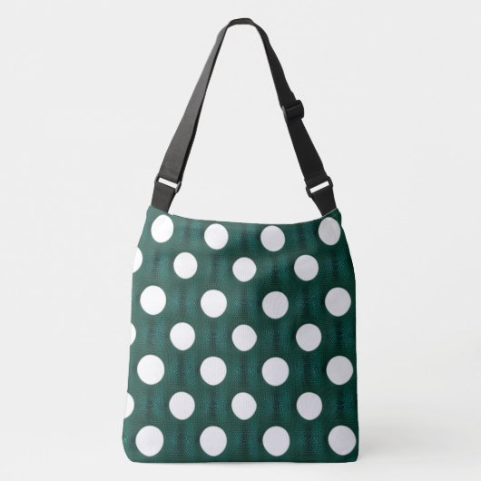 Hunter Green Polka Dots Crossbody Tas (Voorkant)