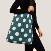 Hunter Green Polka Dots Crossbody Tas (Dichtbij)