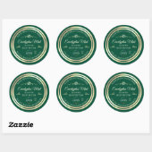 Hunter Green Product Label Gold Lijst met Logo (Vel)