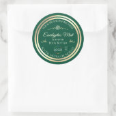 Hunter Green Product Label Gold Lijst met Logo (Tas)