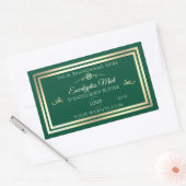 Hunter Green Product Label Gold Lijst met Logo (Envelop)
