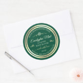 Hunter Green Product Label Gold Lijst Roos (Envelop)