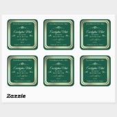 Hunter Green Product Label Gold Lijst Roos (Vel)