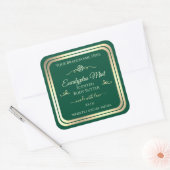 Hunter Green Product Label Gold Lijst Roos (Envelop)