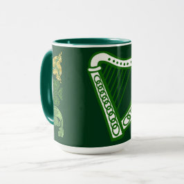 Hunter Green Saint Patrick's Day Irish Harp Celtic Mok