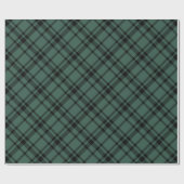 Hunter Green Scottish Tartan Pset Holiday Cadeaupapier (Vlak)