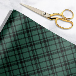 Hunter Green Scottish Tartan Pset Holiday Cadeaupapier