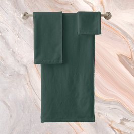 Hunter Green Solid Color Bad Handdoek