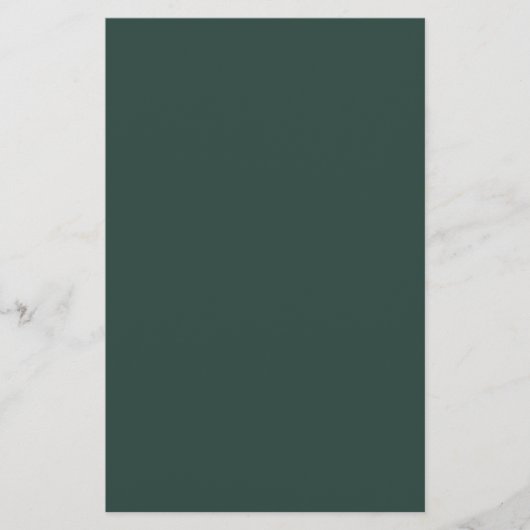 Hunter Green Solid Color Briefpapier (Voorkant)