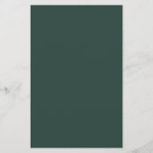Hunter Green Solid Color Briefpapier (Achterkant)