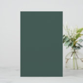 Hunter Green Solid Color Briefpapier (Staand voorkant)