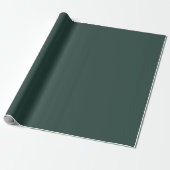 Hunter Green Solid Color Cadeaupapier (Uitgerold)