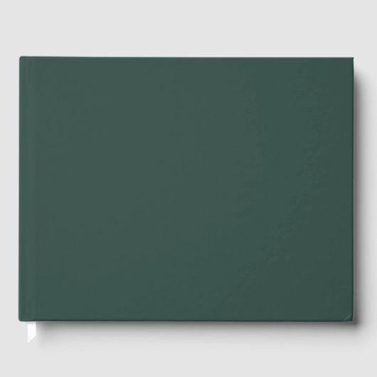 Hunter Green Solid Color Gastenboek (Voorkant)