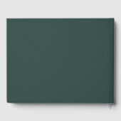 Hunter Green Solid Color Gastenboek (Achterkant)