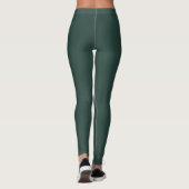 Hunter Green Solid Color Leggings (Achterkant)