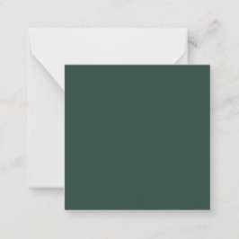 Hunter Green Solid Color Notitiekaartje