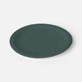 Hunter Green Solid Color Papieren Bordje (Gekanteld)