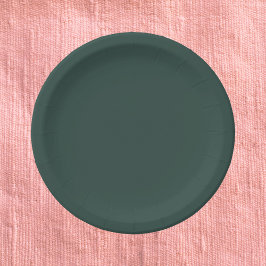 Hunter Green Solid Color Papieren Bordje