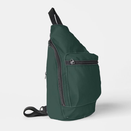 Hunter Green Solid Color Sling Bag (Linkerhoek)