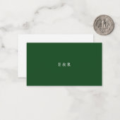 Hunter Green Solid Color Trend Notitiekaartje (Voorkant / Achterkant in situ)