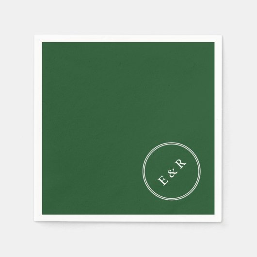 Hunter Green Solid Color Trend Servet (Voorkant)