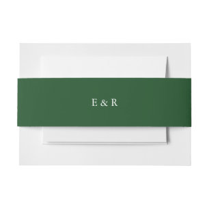Hunter Green Solid Color Trend Uitnodigingen Wikkel