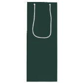 Hunter Green Solid Color Wijn Cadeautas (Voorkant)