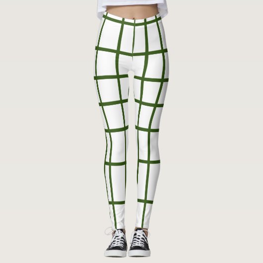 Hunter Green Stripe Leggings (Voorkant)