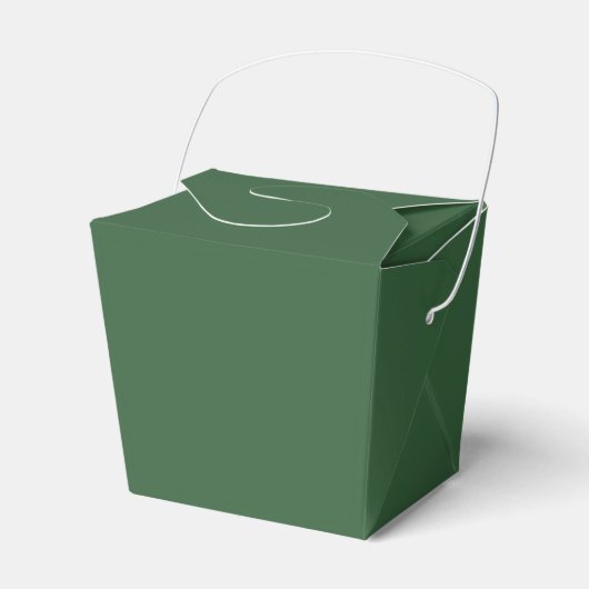 Hunter Green Take Out Favor Box Bedankdoosjes (Voorkant Zijde)