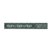 Hunter Green Tartan Pset Merry-kerstadres (Individueel)