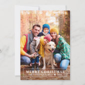 Hunter Green Tartan Pset Merry-kerstfoto Feestdagenkaart (Voorkant)