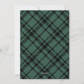 Hunter Green Tartan Pset Merry-kerstfoto Feestdagenkaart (Achterkant)