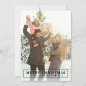 Hunter Green Tartan Pset Merry-kerstfoto Feestdagenkaart (Voorkant)