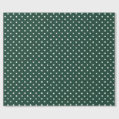 Hunter Green | Wappapier met witte poka-dot Cadeaupapier (Vlak)