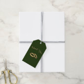 Hunter Green Wedding Cadeaulabel (Met Touw)