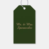 Hunter Green Wedding Cadeaulabel (Achterkant)