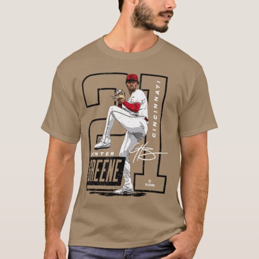 Hunter Greene Cincinnati MLB Baseball Players MLBH T-shirt (Voorkant)