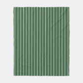 Hunter Groen en Wit Dun Horizontaal Gestreept Fleece Deken (Voorkant)