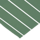 Hunter Groen en Wit Dun Horizontaal Gestreept Korte Tafelloper (Hoek)