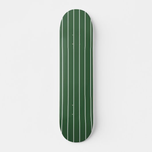 Hunter Groen en Wit Dun Horizontaal Gestreept Persoonlijk Skateboard (Voorkant)