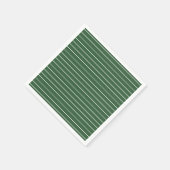 Hunter Groen en Wit Dun Horizontaal Gestreept Servet (Hoek)